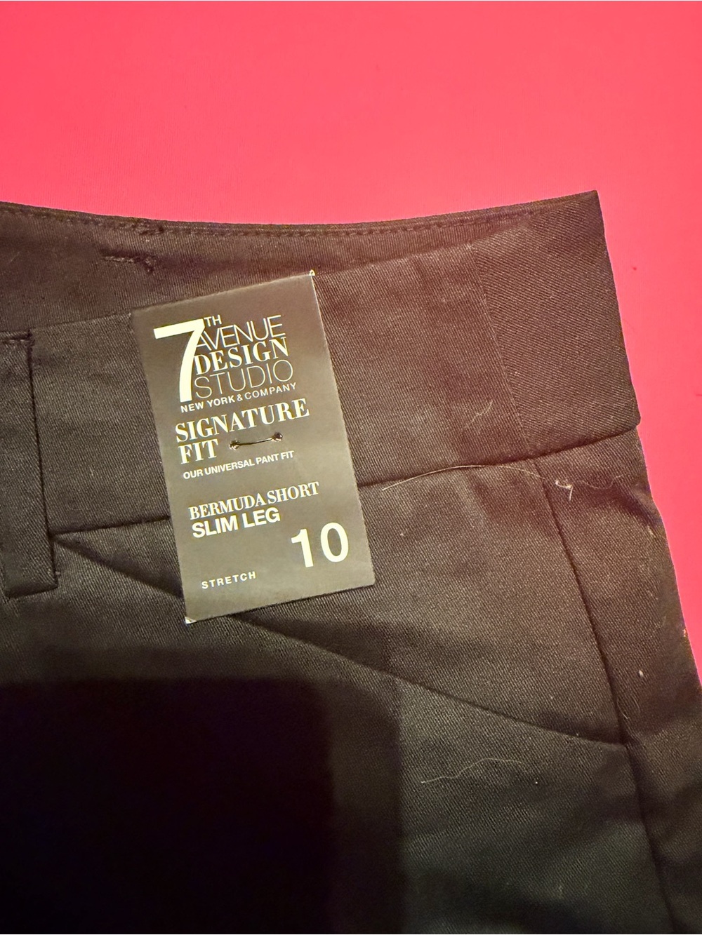 New York & Company Black Flat-Front Bermuda Shorts